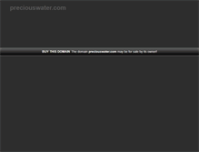 Tablet Screenshot of preciouswater.com